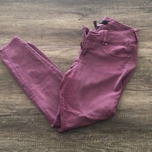 Size 12R Torrid brand denim jeans; faded magenta